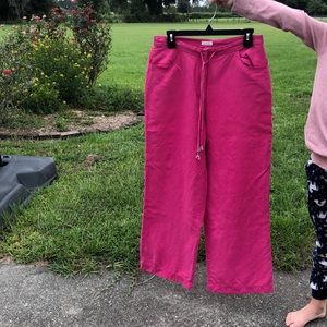Liz Claiborne Tabitha pink linen pants size 8